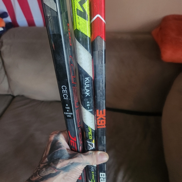 Signed Evander Kane...Cody Ceci....Brett Kulak.   Game used. - Picture 2 of 2